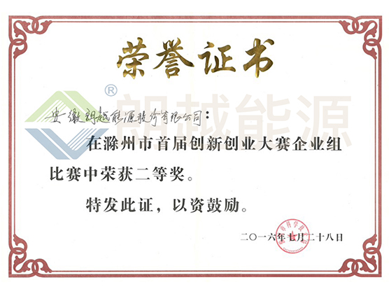 創(chuàng)新創(chuàng)業(yè)大賽證書